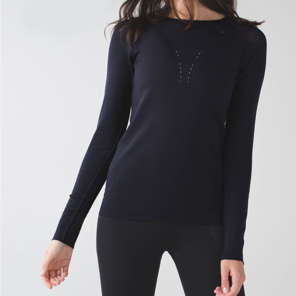 lululemon athletica Long Sleeve Knit Top - Navy